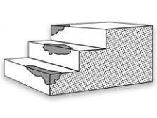 Damaged steps graphic Damaged steps graphic